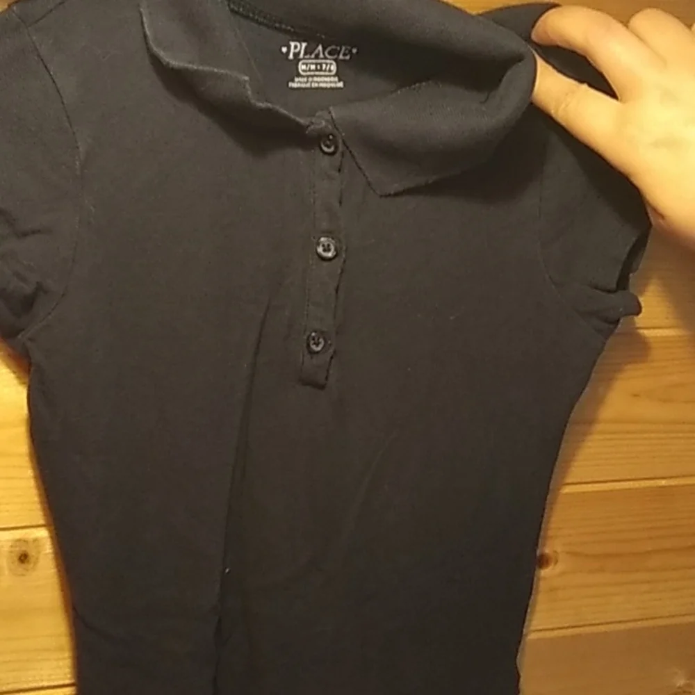 Girls size 7/8 Navy blue dresses all short sleeve set of 3 pre-owned condition